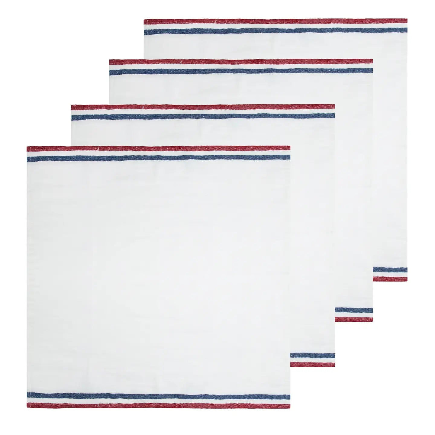 Normandy Napkins in Red, White, & Blue Stripes, Set of 4