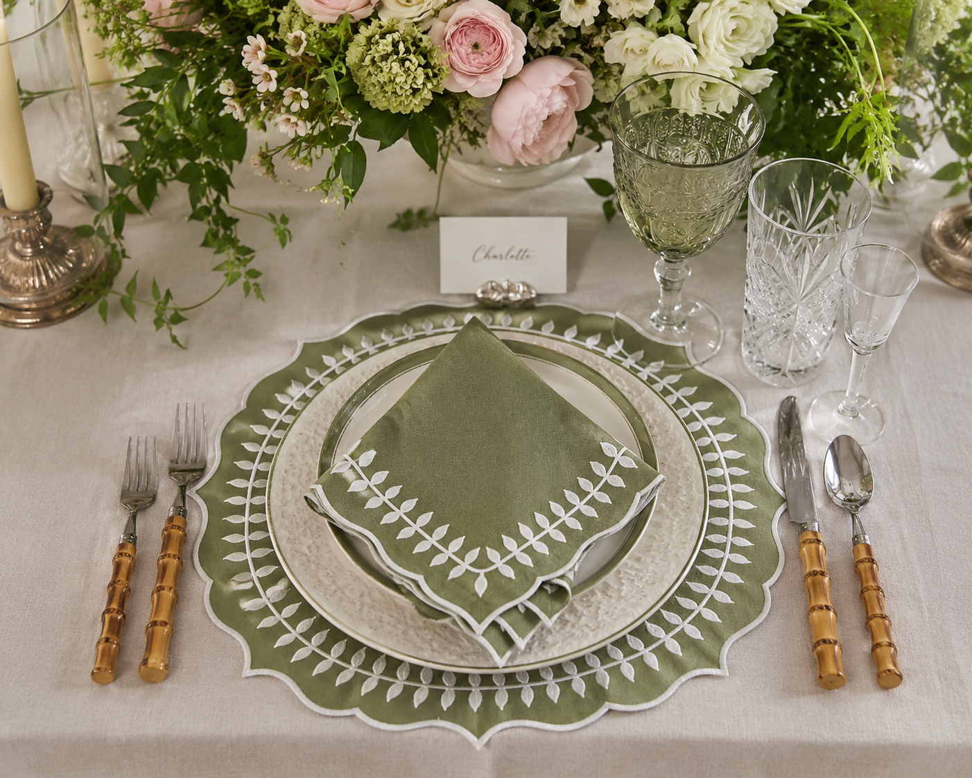 Green Leaves Placemat - Set of 4
