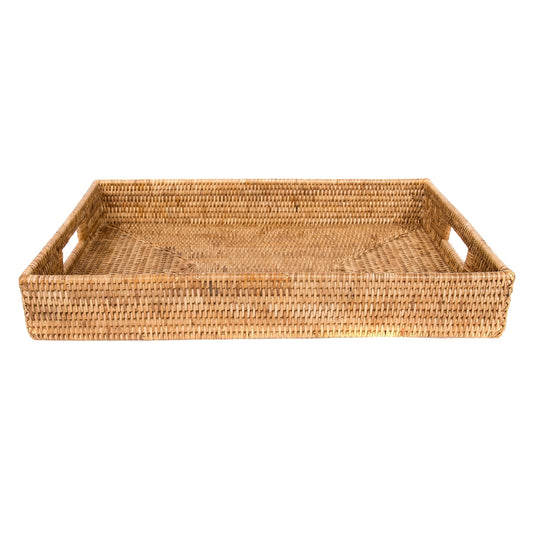 Wauwinet Rattan Rectangular Tray