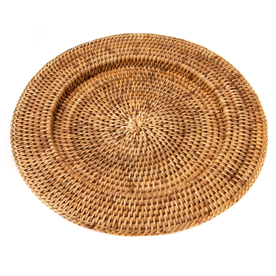 Wauwinet Rattan Solid Weave Charger - Set of Four