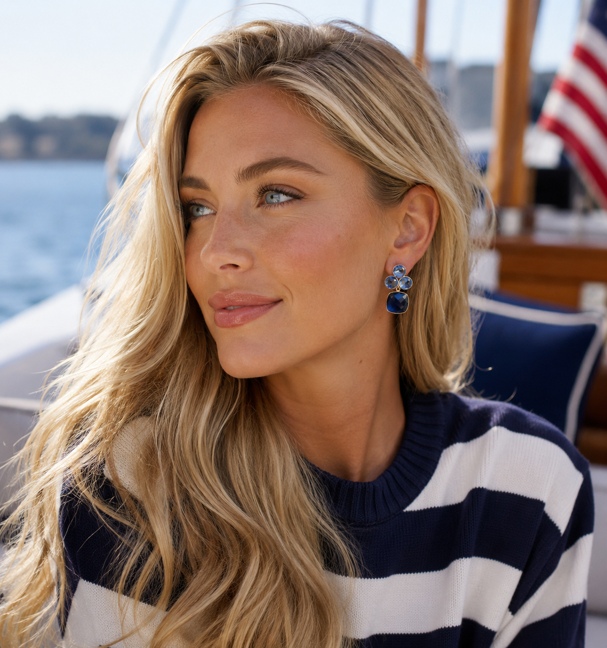 The Seraphina Earring, London Blue - Julie Ryan Design