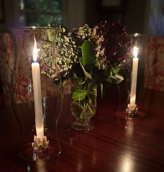 Artichoke Candle Stick Holders/Grand Hurricane Tall
- Set of 2