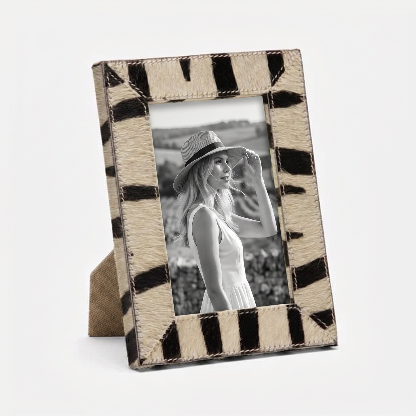 Hana Zebra Print Frame, 5" x 7", Pigeon & Poodle