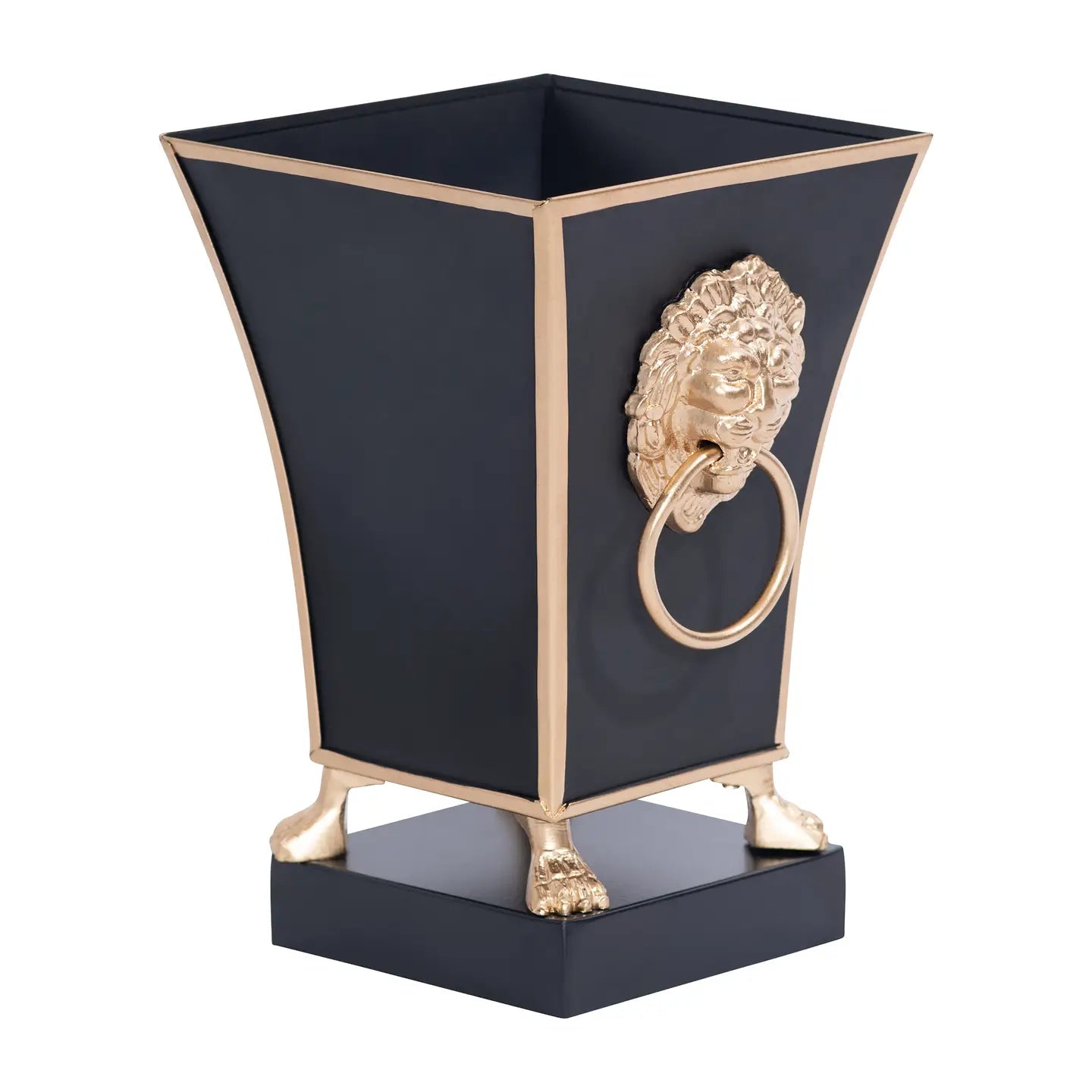 Regency Lion’s Head Fluted Square Cachepot Planter