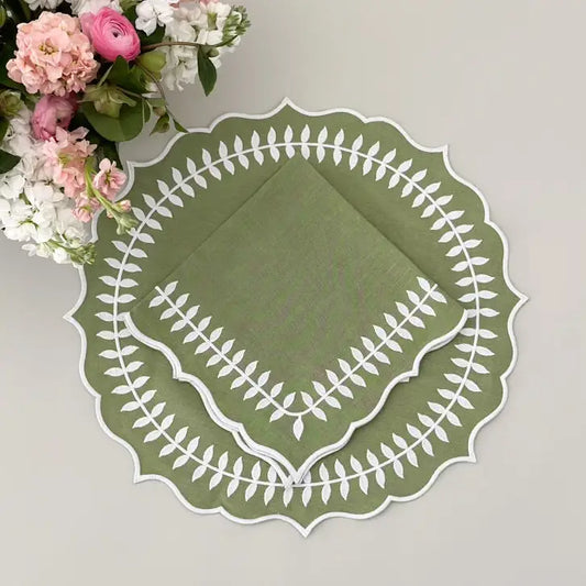 Green Leaves Placemat - Set of 4
