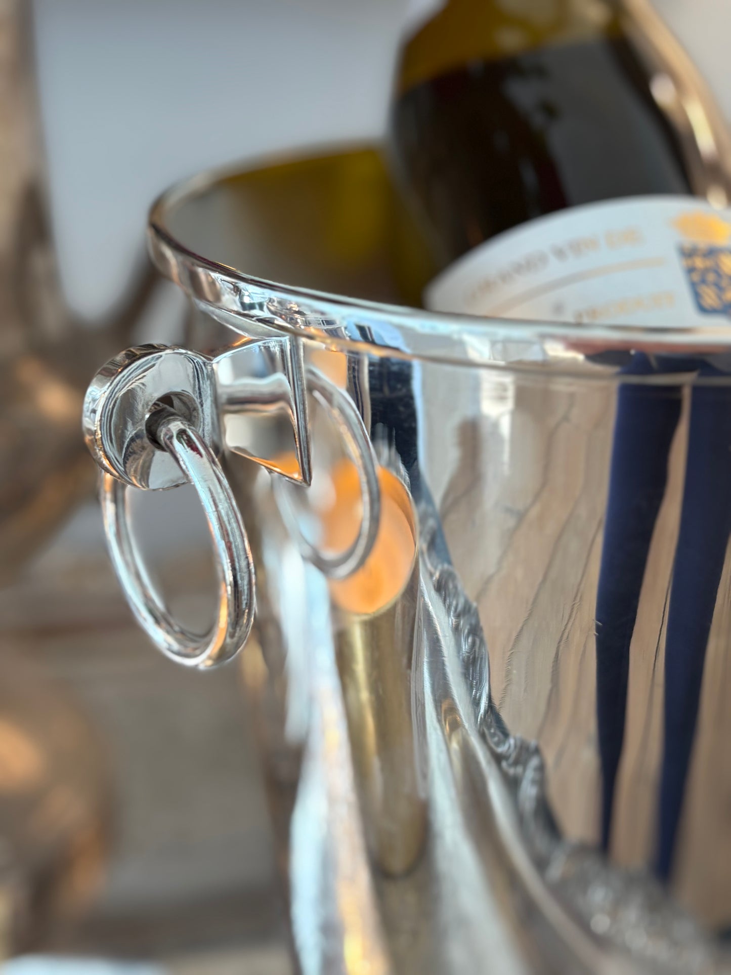 Hôtel Silver - Vintage Champagne Bucket with Ring Handles