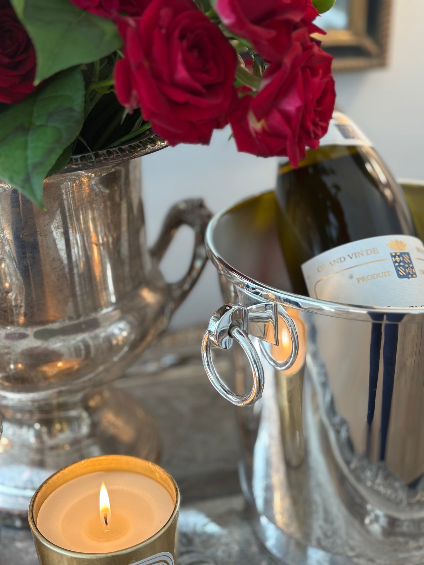 Hôtel Silver - Vintage Champagne Bucket with Ring Handles