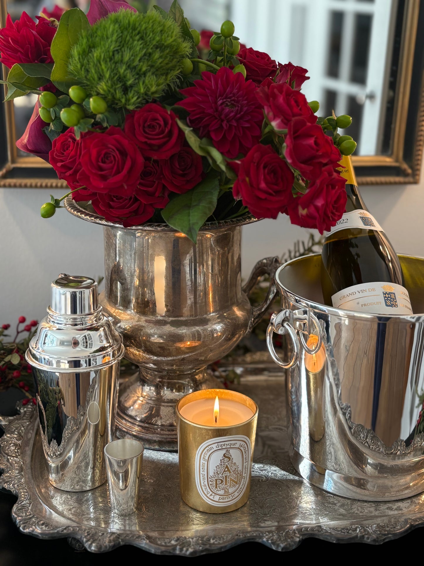 Hôtel Silver - Vintage Champagne Bucket with Ring Handles