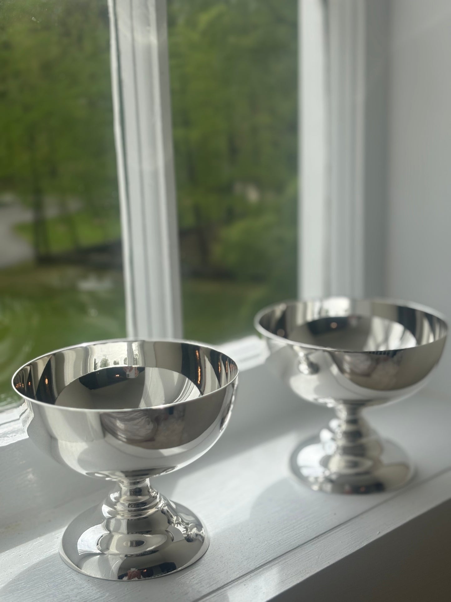 Hôtel Silver - Vintage Intricate Base Sorbet Bowl, Set of 2
