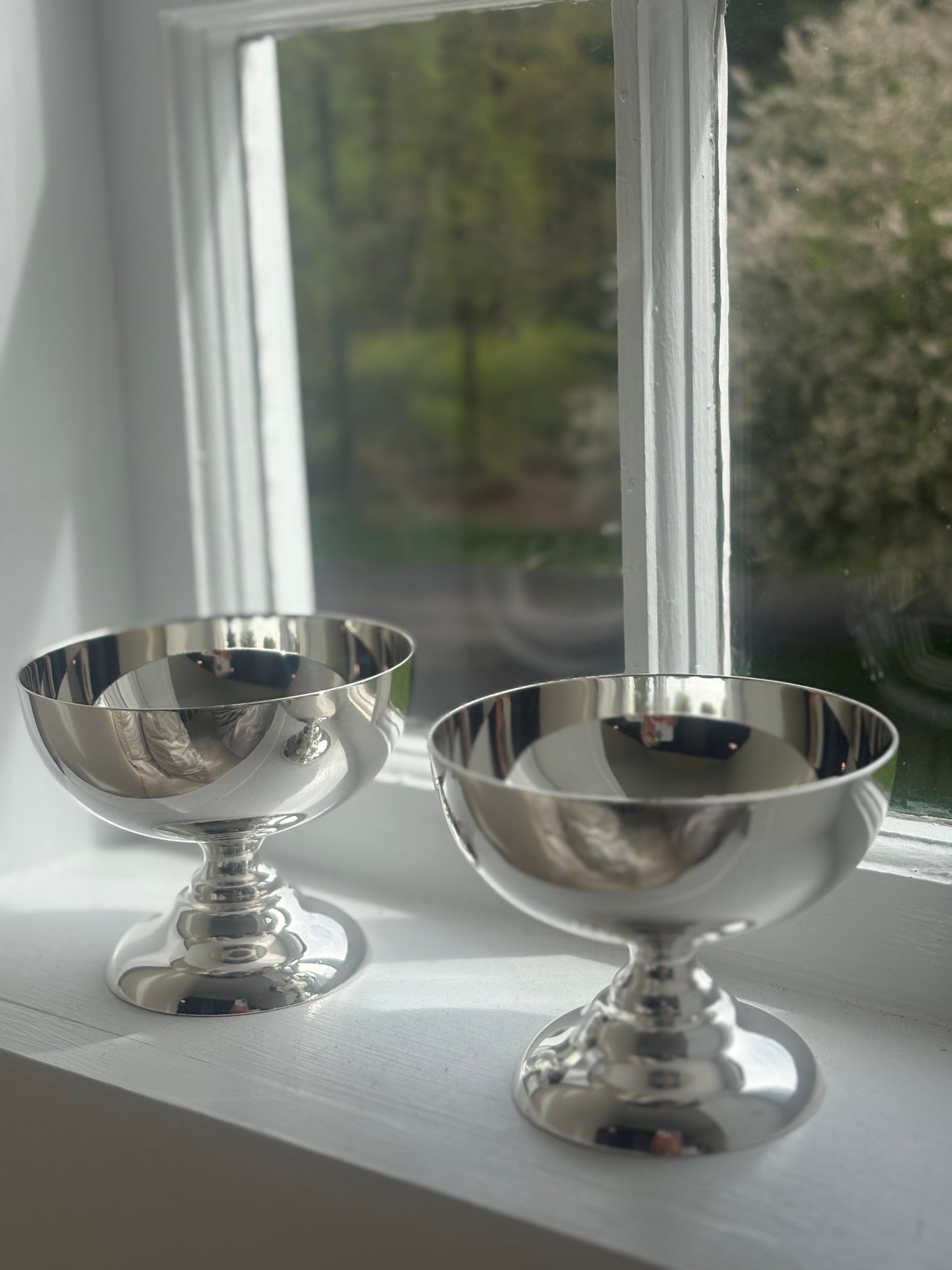 Hôtel Silver - Vintage Intricate Base Sorbet Bowl, Set of 2