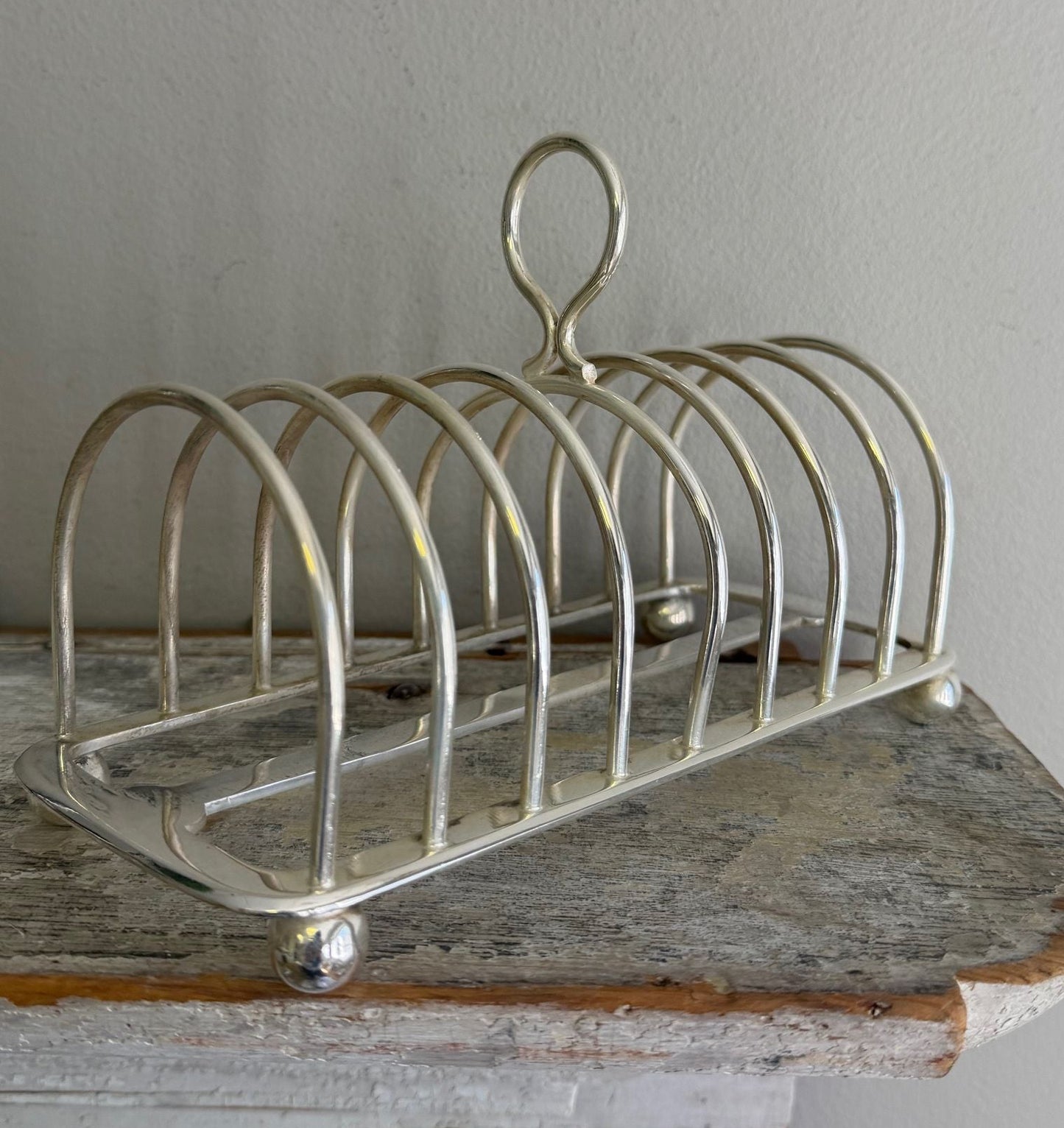 Hôtel Silver - Vintage Toast Rack, Regal 8-Slice With Bun Feet
