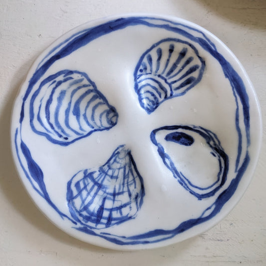 Small Oyster Plates, Set of 4 - Preorder