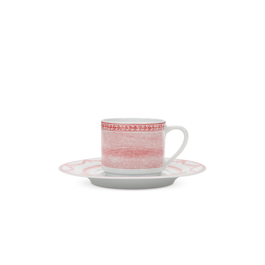 Grand Siecle Tea Cup and Saucer, Set of 4