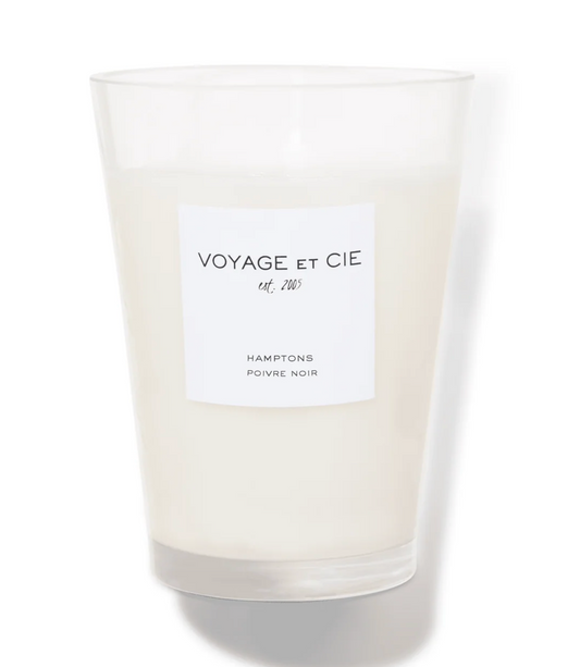 French Cut Vase Candle - Hamptons Poivre Noir 8oz