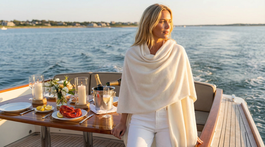 Pure Cashmere Travel Wrap - Ivory