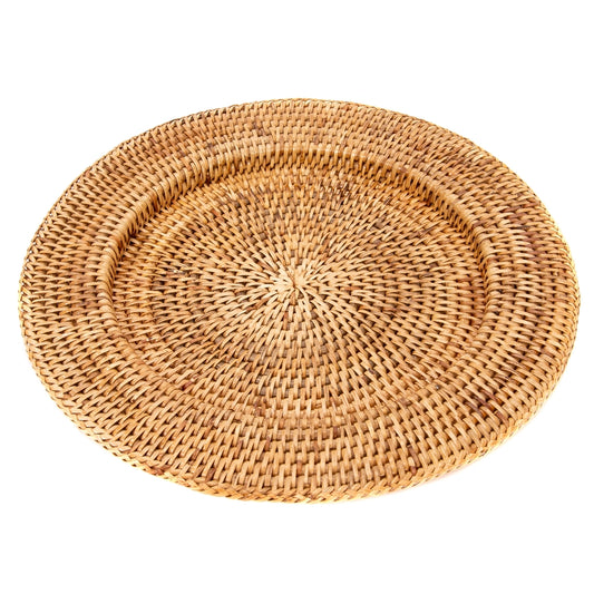 Wauwinet Rattan Solid Weave Charger - Set of Four