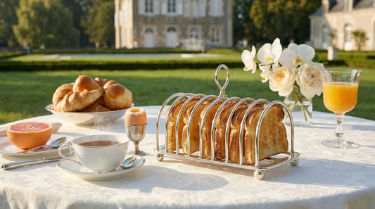Hôtel Silver - Vintage Toast Rack, Regal 8-Slice With Bun Feet