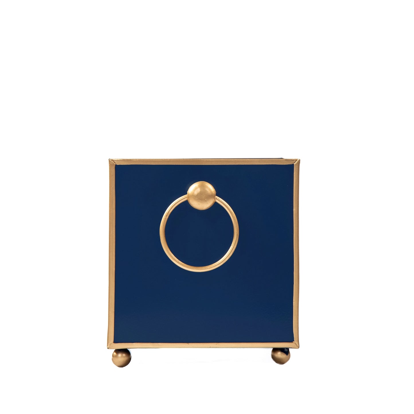 The Rowayton Rectangular Cachepot Planter 6x12 - Indigo Blue
