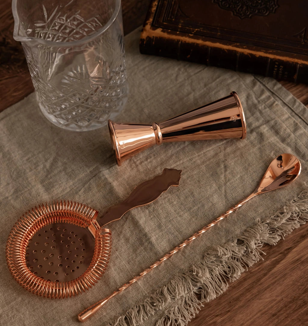 Coppermill Vintage Inspired Glass Barware 4 Piece Set