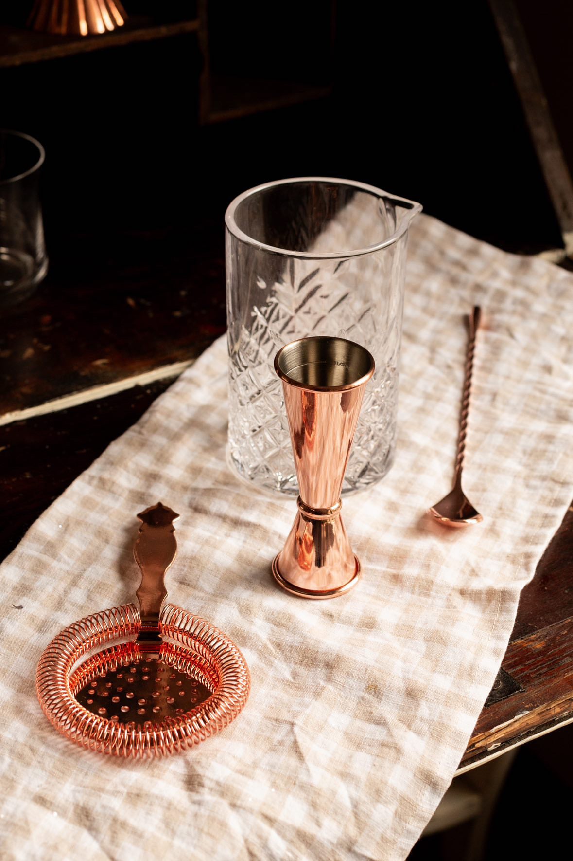 Coppermill Vintage Inspired Glass Barware 4 Piece Set