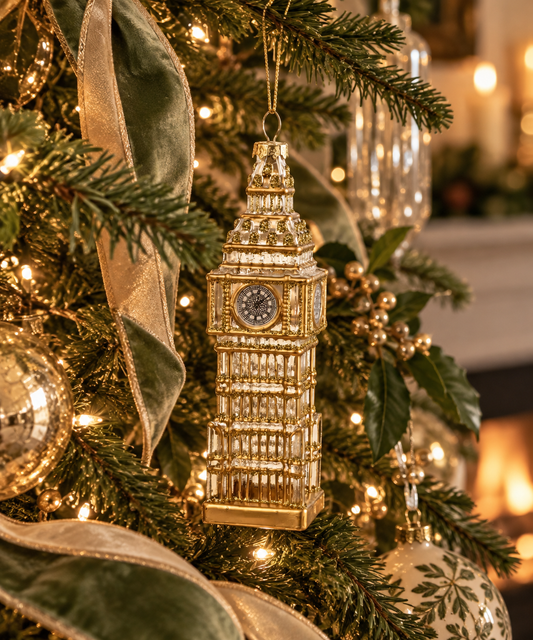 Big Ben Glass Ornament- Set of 6