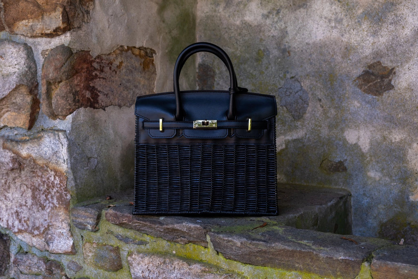Margo Wicker Handbag - Black by Lisi Lerch