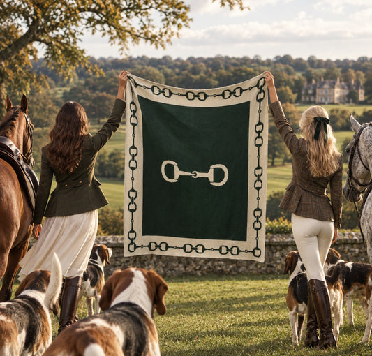 The Darby Throw Blanket - Snaffle Bit Border