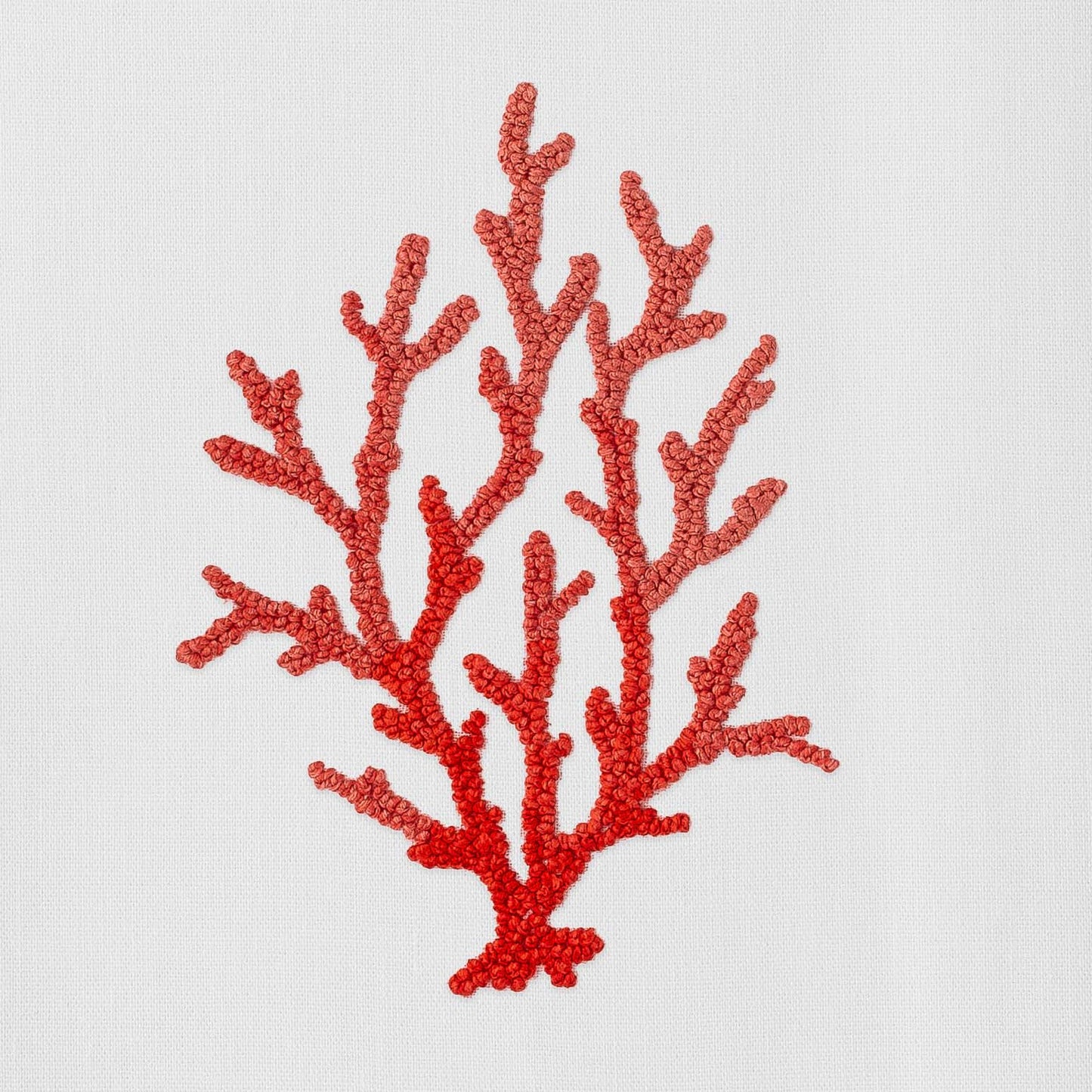 Coral Knot Hand Towel by Henry Handwork Hand Towels 16x24 (Set of 4) - Red