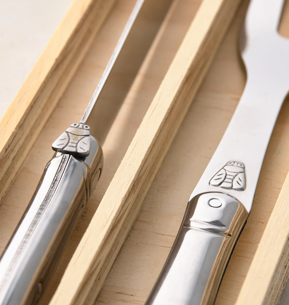 Laguiole Jean Dubost Stainless Steel Carving Set