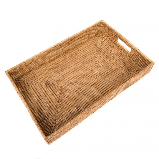 Wauwinet Rattan Rectangular Tray