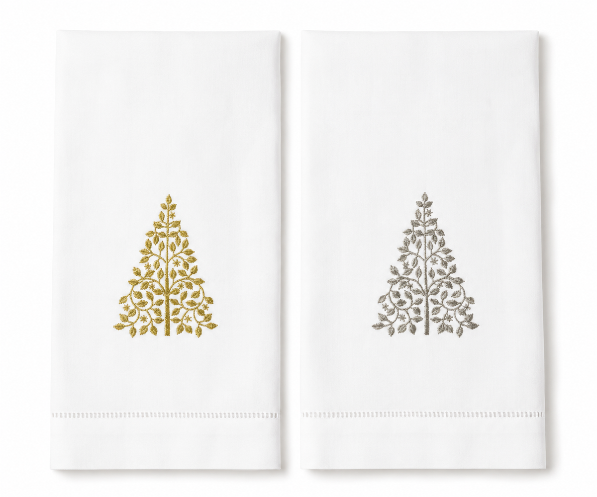 Mod Tree Silver & Gold Combo Hand Towel by Henry Handwork 16x24 - Set of 4 (Copy)