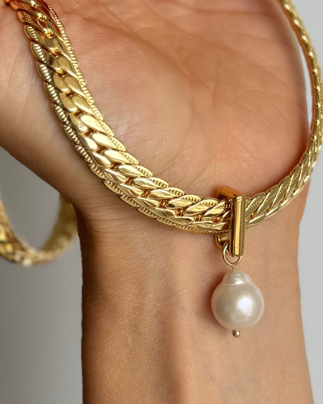 ÉCUME 12mm Baroque Pearl Necklace | 18k Gold Filled