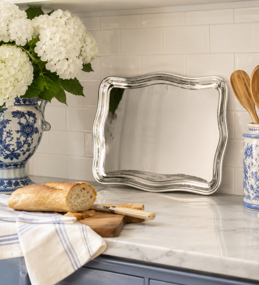 Hôtel Silver - Vintage Serpentine Platter
