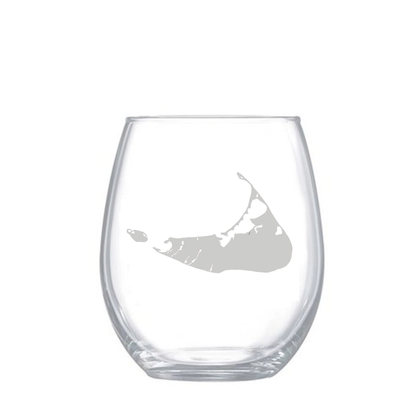 Nantucket Island Stemless Wine Glass - Custom Made - Set of 6