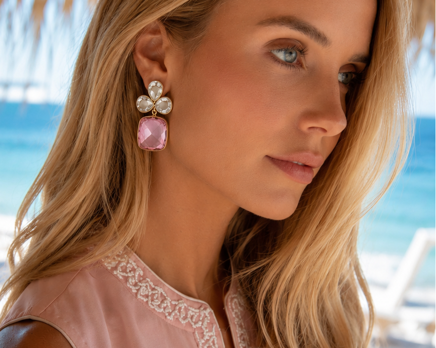 Delleny Pink & Crystal Quartz - Julie Ryan Design