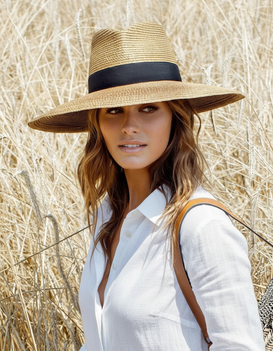 Daphne Fedora Hat - Eric Javits, Natural/Black