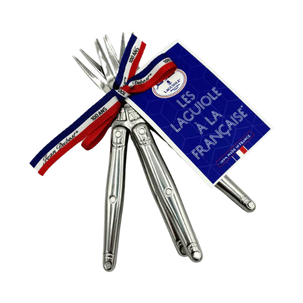 Laguiole Jean Dubost Stainless Steel Cocktail Forks – Set of 4