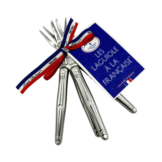 Laguiole Jean Dubost Stainless Steel Cocktail Forks – Set of 4