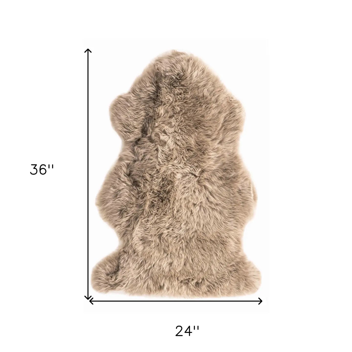 Latte 2x3 Sheepskin Throw