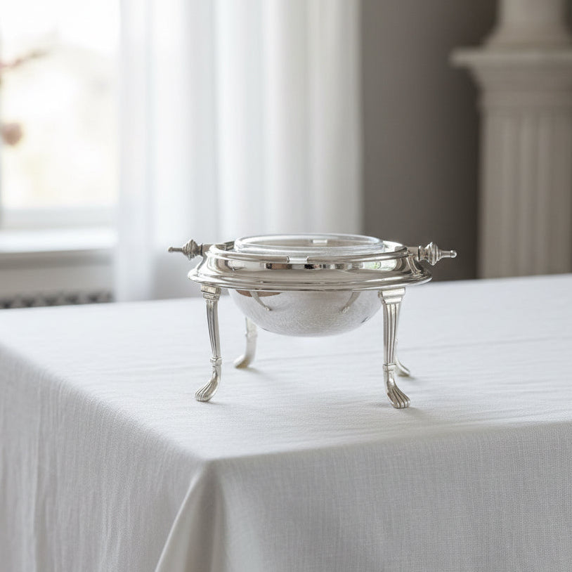 Hôtel Silver - Vintage Grand Caviar Server with Mother of Pearl Spoons